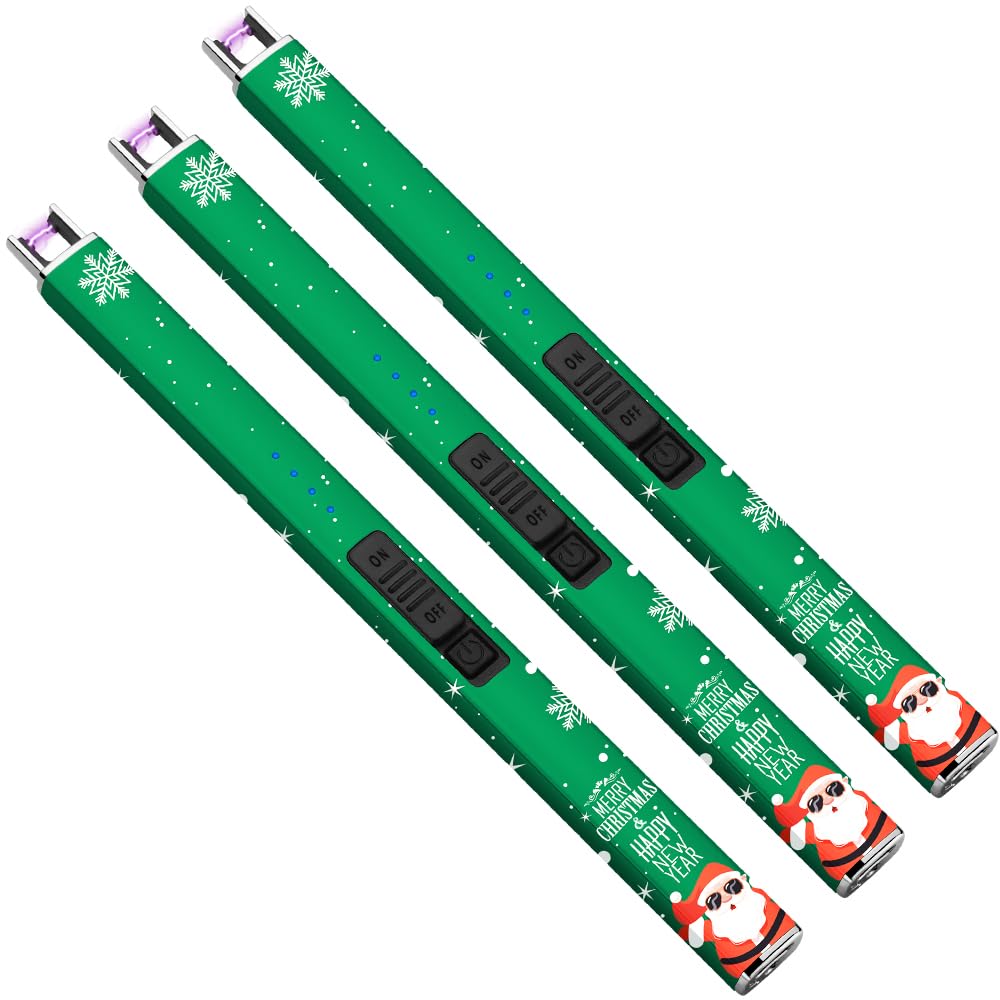 Encendedor eléctrico de arco SUPRUS, resistente al viento, sin llama, recargable por USB, con bloqueo de seguridad para vela, barbacoa, camping (Oro champán)