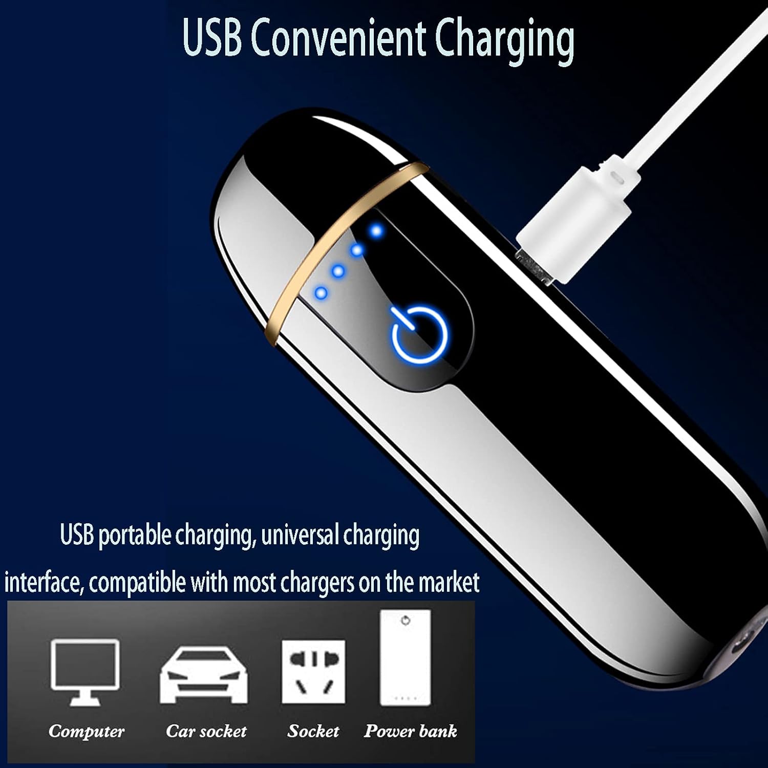 Dragon Smart Encendedor electrónico – Mini USB recargable, resistente al viento, sin llama, encendedor de plasma de encendido táctil con indicador de encendido