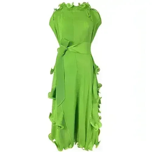 A1. Autumn Short Sleeve Pleated Design Affordable Luxury Fashion