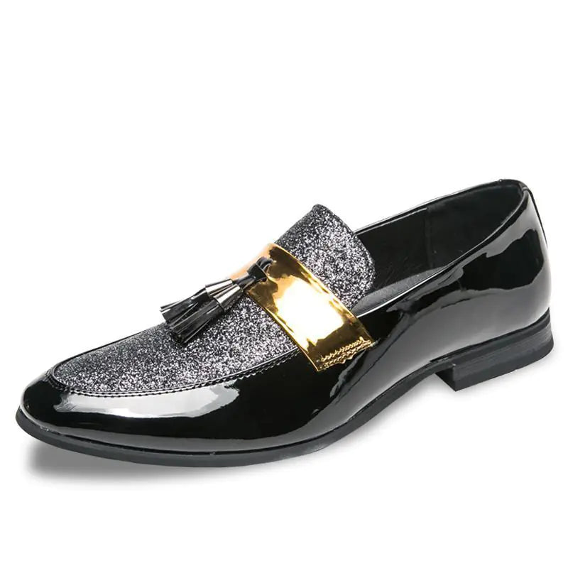 British Style Slip-On Pointed Toe Leather Shoes