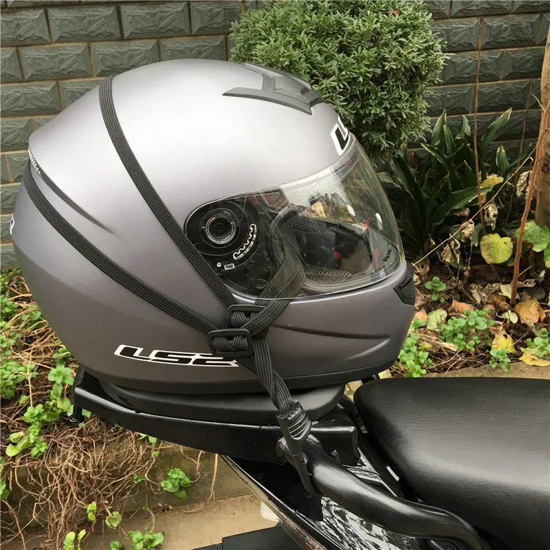 Motorcycle Retractable Helmet Luggage Elastic Rope Strap