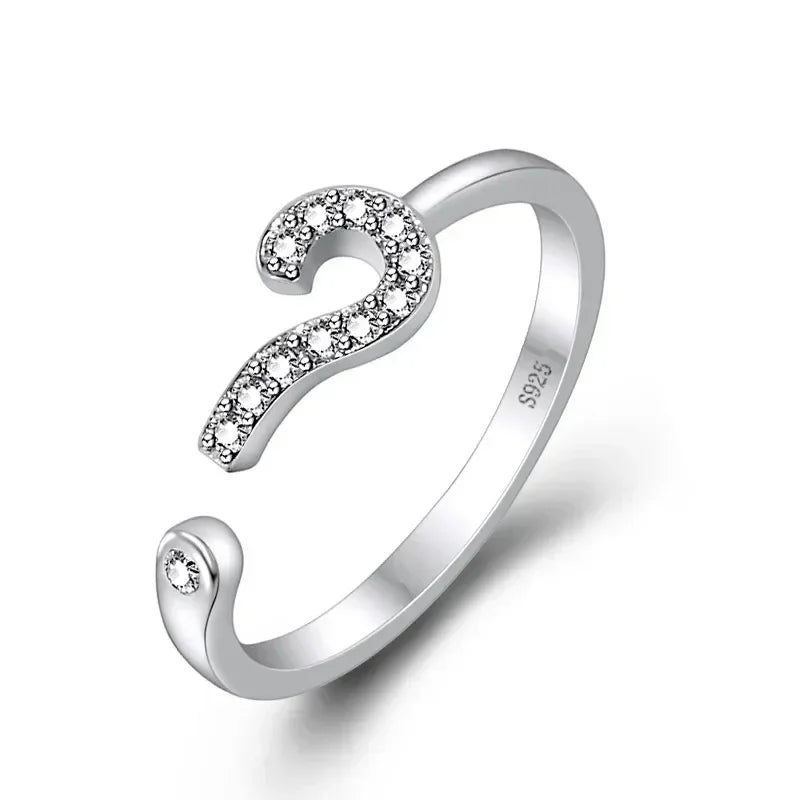 Hot 925 Sterling Silver Ring AAA Zircon Adjustable Simplicity Fashion Exquisite Women Jewelry Accessories Wedding Party Gift