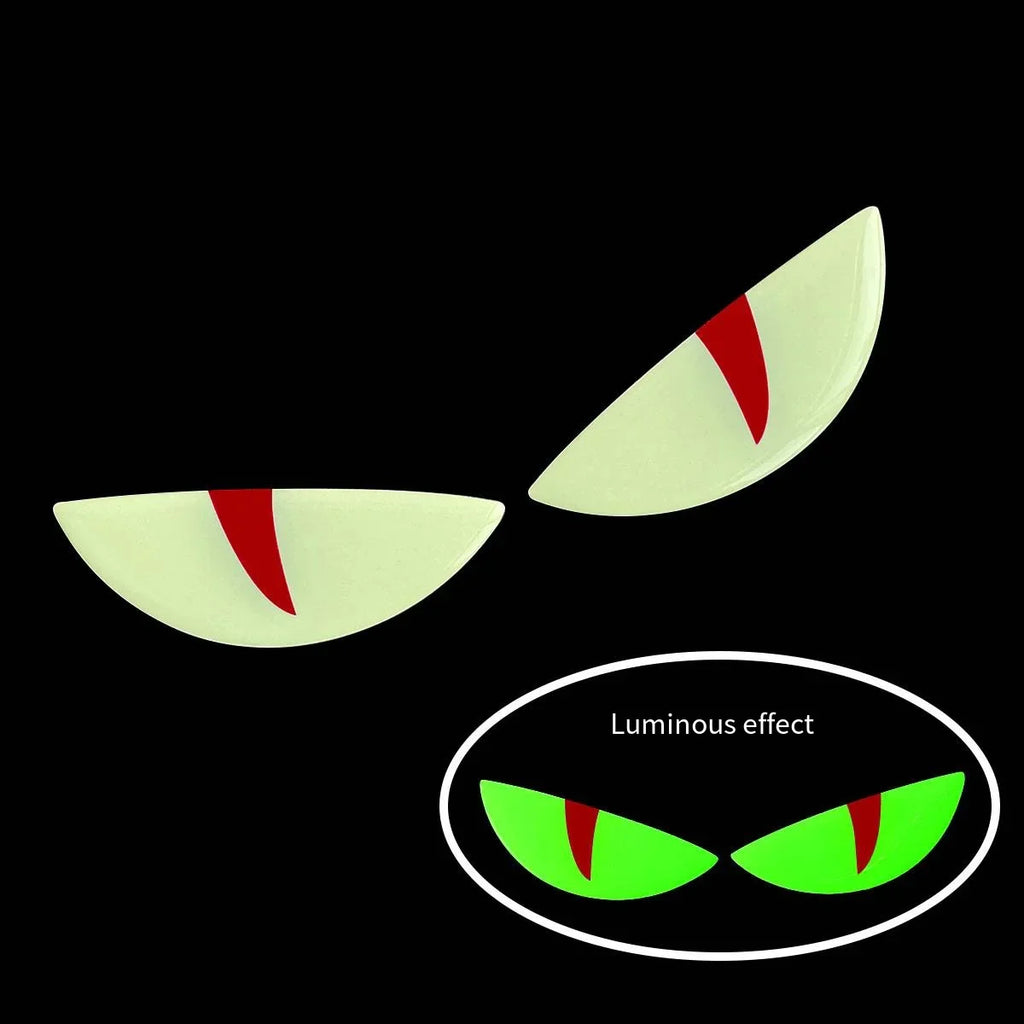 2 Reflective Devil's Eye stickers for motorcycle - improves night visibility and safety, durability, and fashion