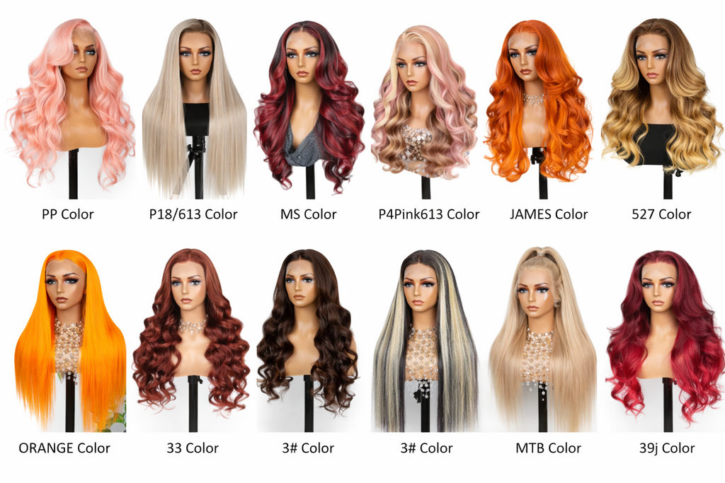 Red Rose Black 24' Highlights Body Wave Human Black Lace Front Human Hair Wigs | Zernabella
