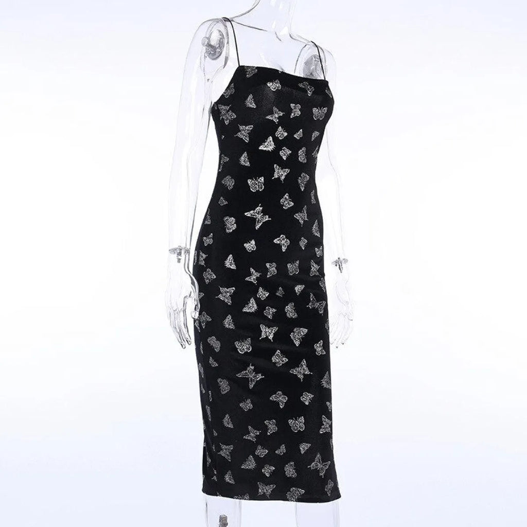 Black Gothic Lolita Midi